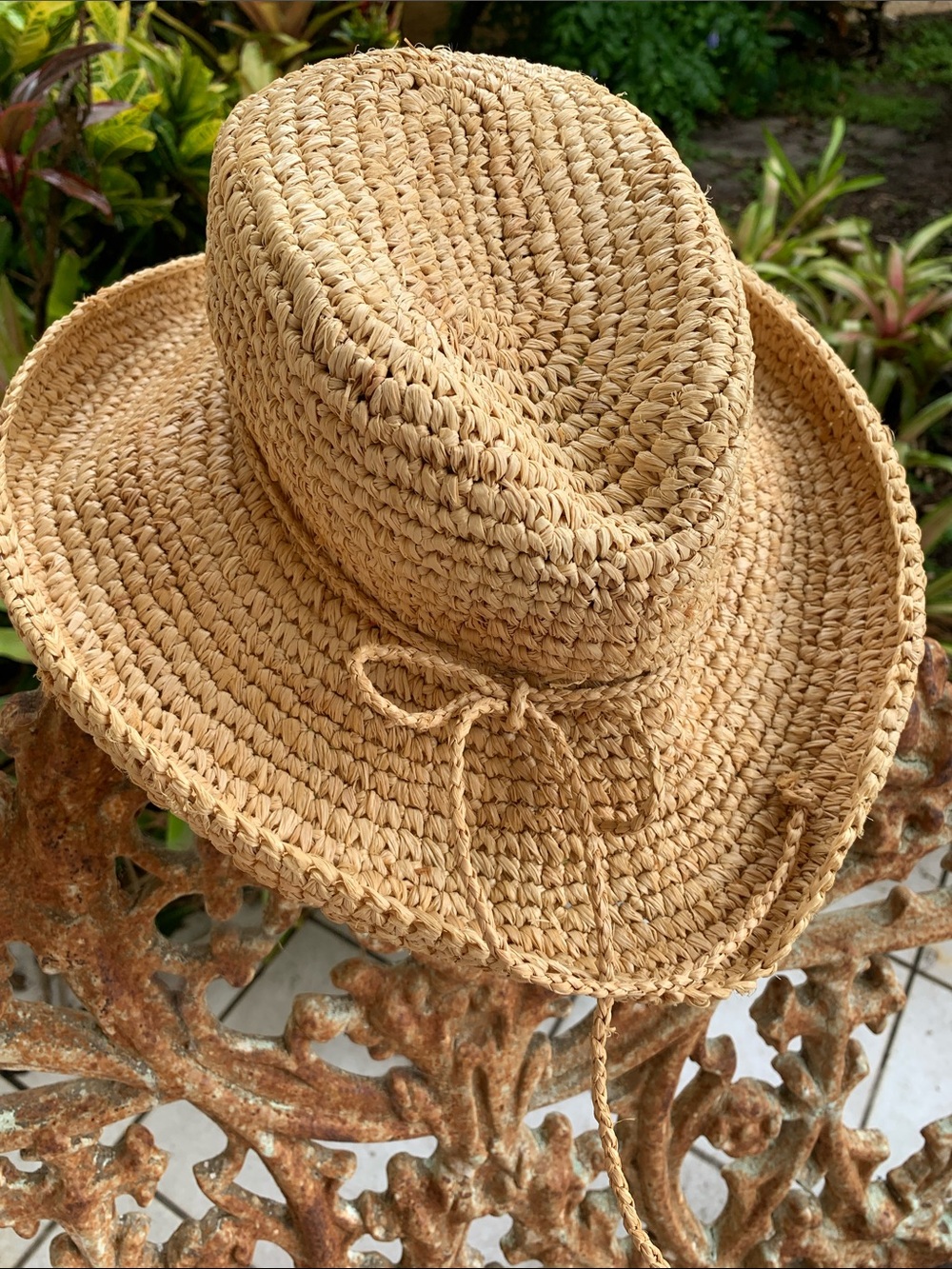 Scala Raffia Straw Hat with Raffia String Bow - Picture 3 of 11